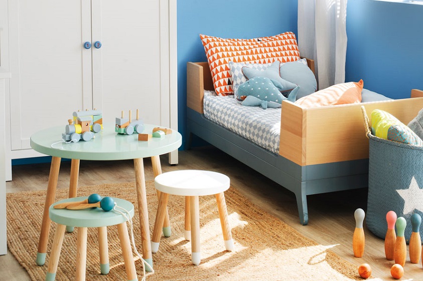 Una habitación para niños con el método Montessori