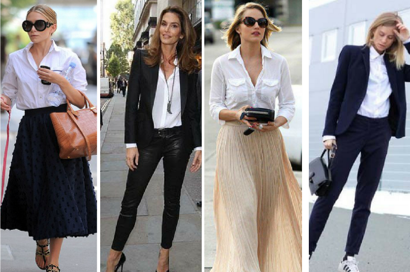 Una blusa blanca nunca debe faltar en tu guardarropa