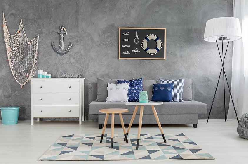 Azul y blanco para una decoración marina